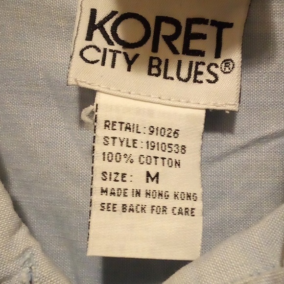 Koret City Blue Mid To Long Sleeve Patchwork Blouse - Medium - Picture 6 of 8